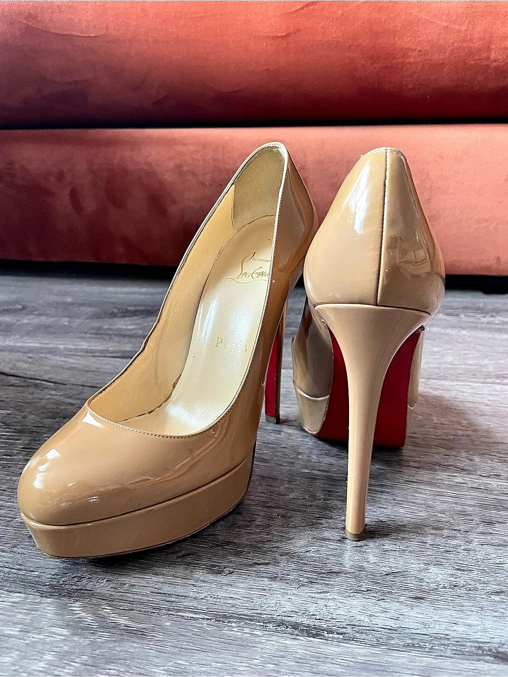 Christian Louboutin New Simple Pump 120 Beige Pumps EU 37